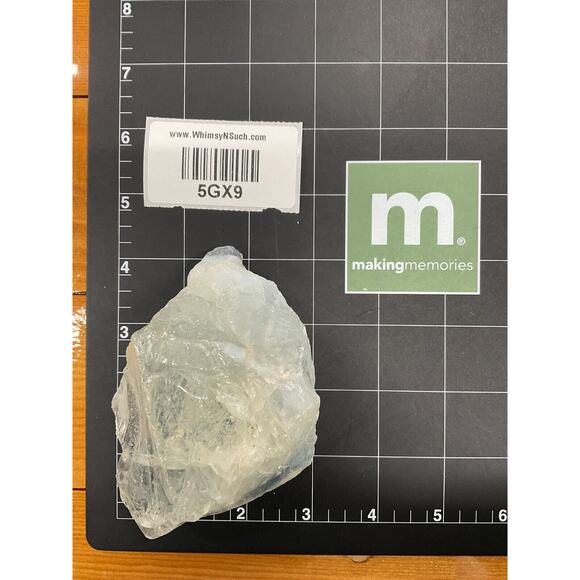 Clear Opalescent Art Glass Cullet Glowing Uranium Manganese Slag Glass #5GX9 - Picture 6 of 6
